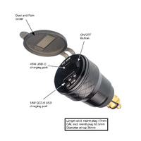 MOTOPLUG DUAL ADAPTER USB-A & USB-C WITH VOLTMETER & ON/OFF SWITCH